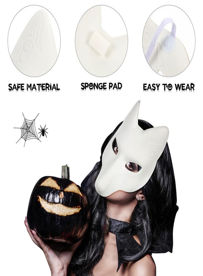 ARTIBETTER Halloween Costumes Fox Mask Halloween Fox Masks Blank Masks Costume Blank Female DIY Kids Mask - Image 2
