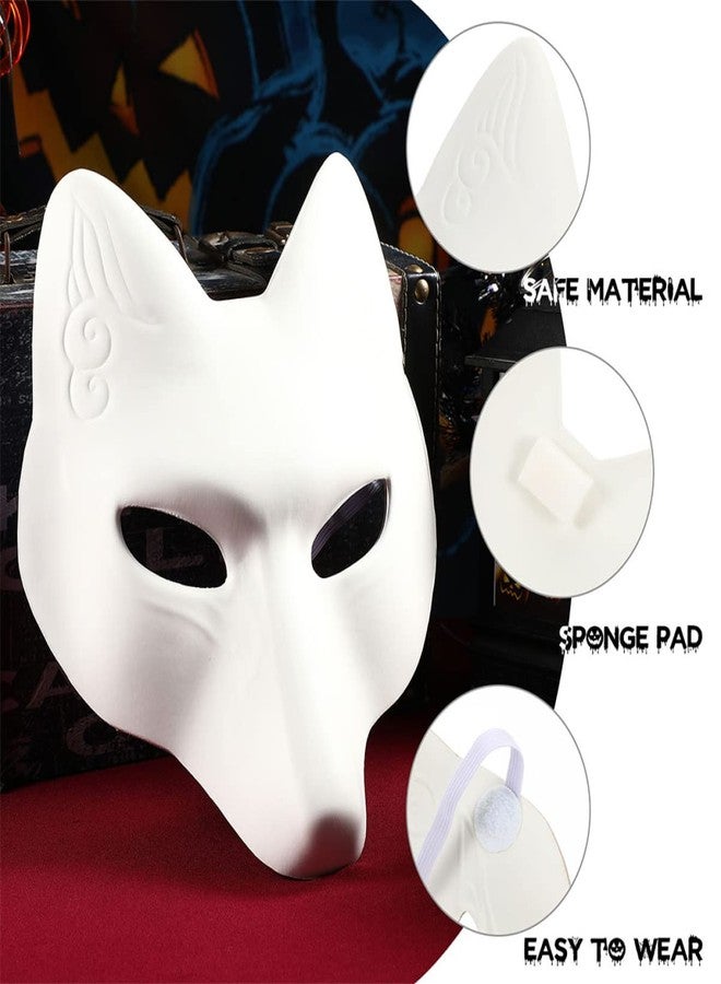 ARTIBETTER Halloween Costumes Fox Mask Halloween Fox Masks Blank Masks Costume Blank Female DIY Kids Mask - Image 3