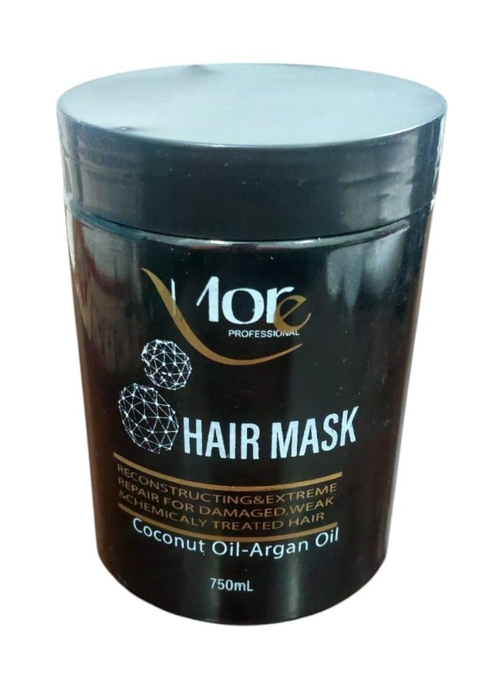 مجموعه مور بروفشنال للعنايه بالشعر  بزيت جوز الهند والارجان شامبو 1000جرام بلسم 1000 جرام وحمام كريم 750 جرام وسيرم 80 جرام - Image 3