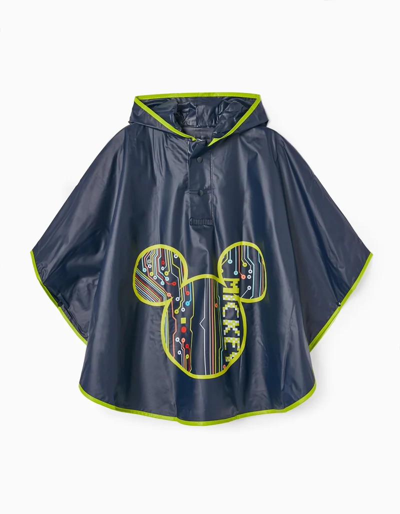 زيبي Rubber Wellies for Boys 'Mickey', Dark Blue/Lime Green