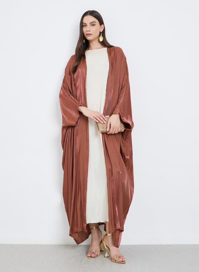 Take Two Coffee Brown Batwing Sleeve Abaya - Image 1
