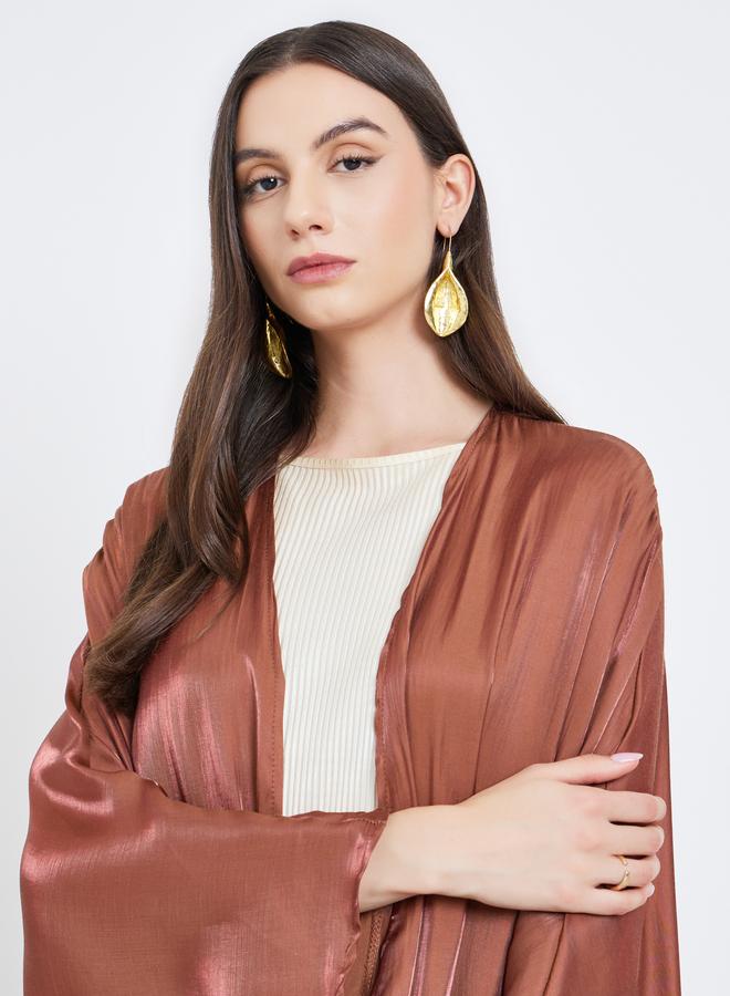 Take Two Coffee Brown Batwing Sleeve Abaya - Image 4