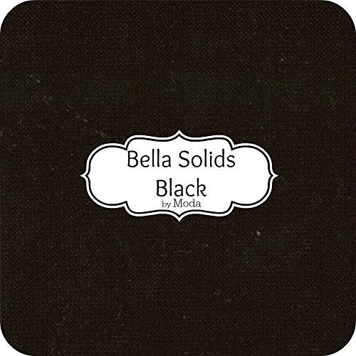 Moda Fabrics Bella Solids Black Junior Layer Cake 20 10-inch Squares Moda Fabrics 9900JLC 99 - Image 2