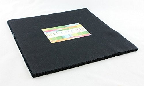Moda Fabrics Bella Solids Black Junior Layer Cake 20 10-inch Squares Moda Fabrics 9900JLC 99 - Image 4