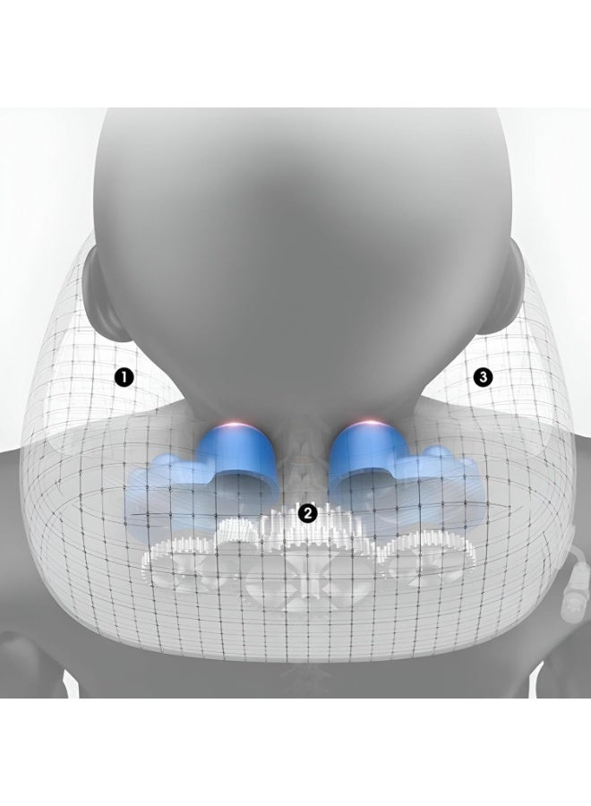 Rechargeable U-Shaped Electric Neck Massager - Adjustable Dual-Movement Massage System - Breathable Memory Foam Pillow with Smart Battery Chip - Professional Cervical Therapy for Home & Office - Image 5