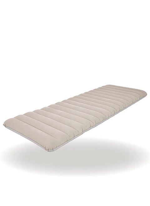 Inflatable Single Size Camping Mattress Beige 183x71cm