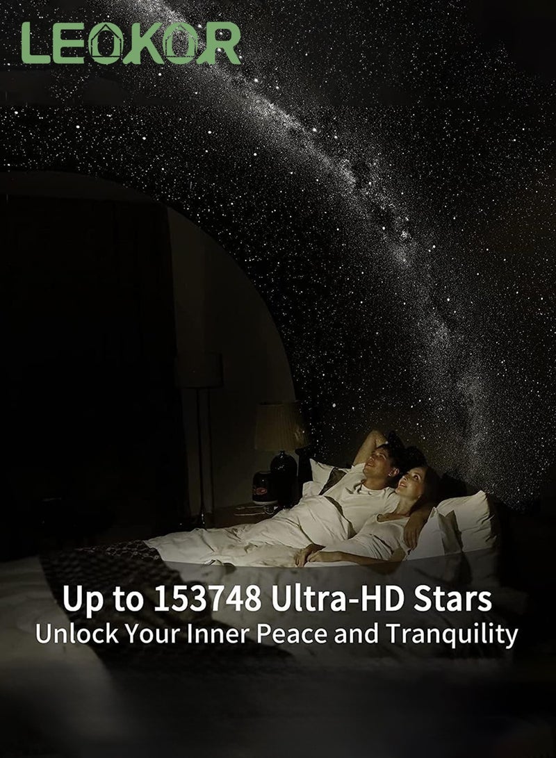 ليوكور مشروع النجوم، جهاز عرض كوكبي لغرفة النوم، ضوء ليلي واضح للغاية مع 12 قرص جاليكس بدقة 4K قابلة للتبديل، دوران 360 درجة، ضوء سماء حقيقي - Image 4