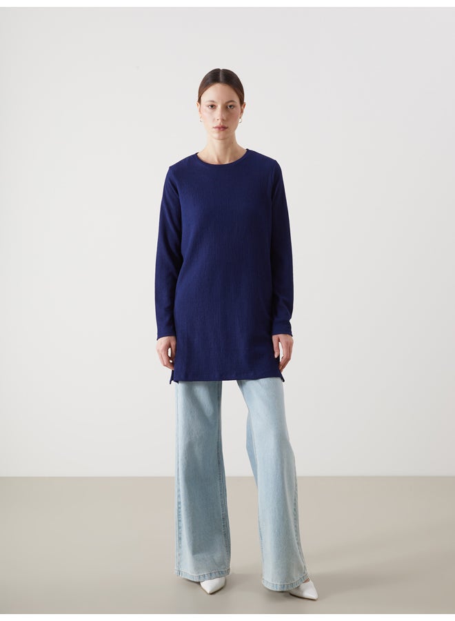 LC WAIKIKI Crew Neck Textured Women's Tunic - Image 2