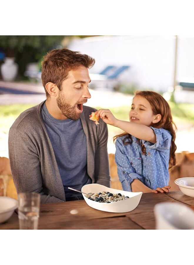 3 Tier Ceramic Fruit Bowl With Bamboo Wood Stand for Kitchen Counter,Porcelain Fruit Basket for Vegetable Storage,White?12.9×5.7inch - Image 5