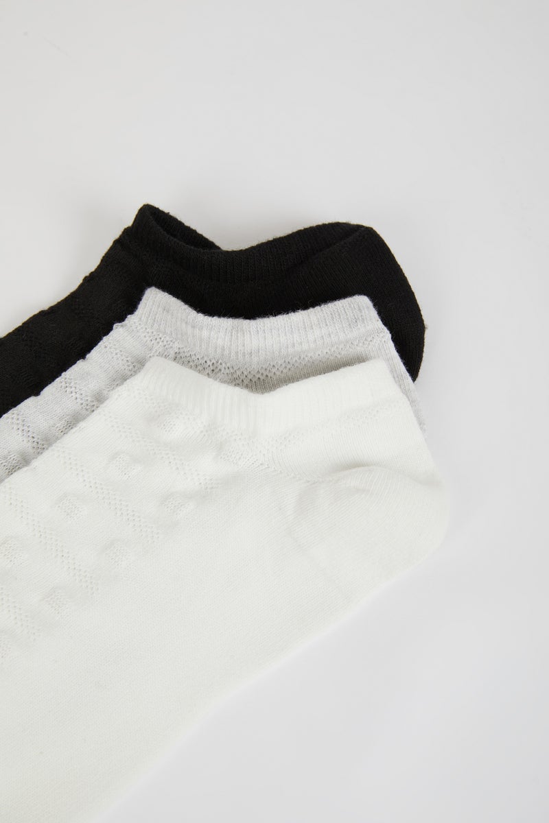 DeFacto Women 3 Pack Cotton Sneaker Socks - Image 4