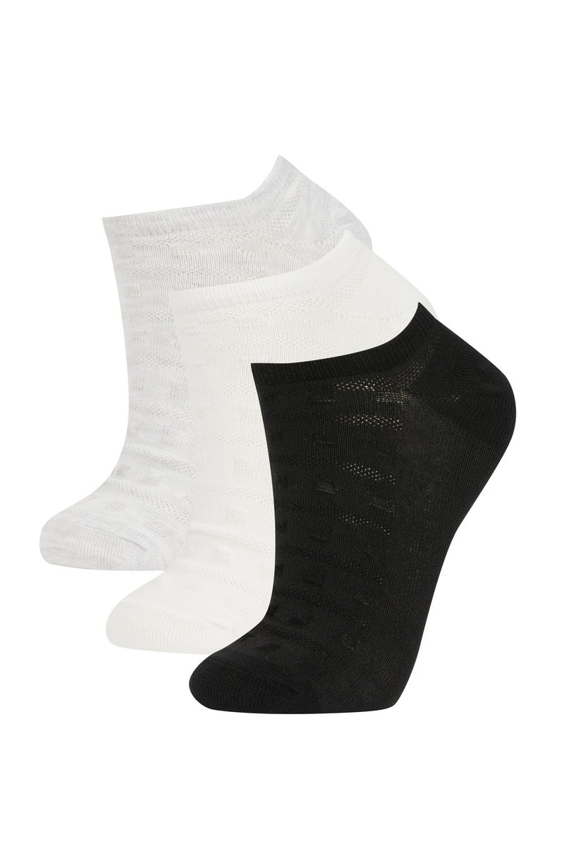 DeFacto Women 3 Pack Cotton Sneaker Socks - Image 1