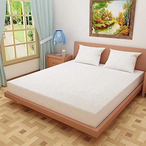 Lithara Terry Cotton Fitted Mattress Protector for King Size Bed | Waterproof & Elastic Band | Ultra Soft & Hypoallergenic Mattress Cover | Size : 84 x 72 Inches (7 x 6 Feet) | (White) - Image 2