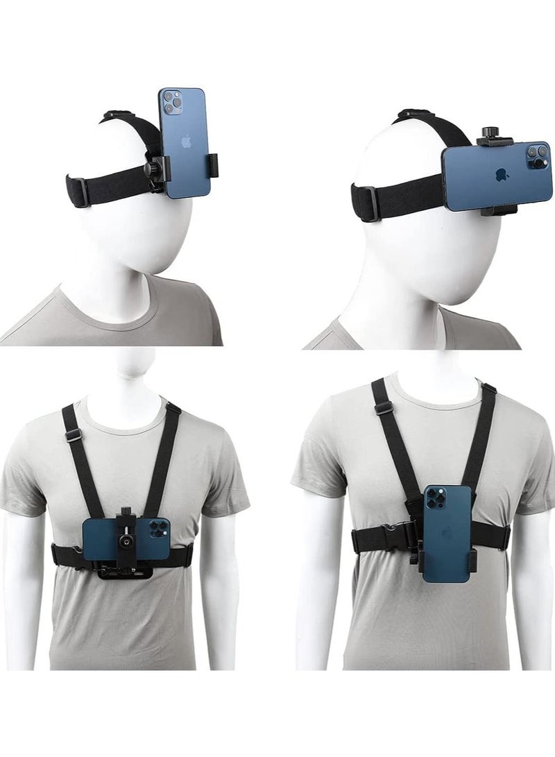 Camera Chest Mount Strap Harness Fit for AKASO DJI Osmo Adjustable Cell Phone with Sports Installation Bracket kit Mobile Bracket Backpack Clip  - Image 2