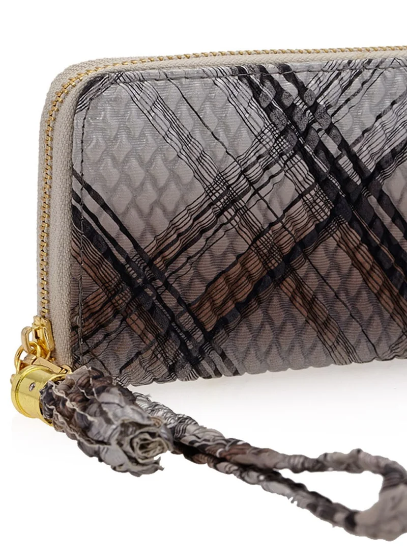 Ginger Checkered Wallet