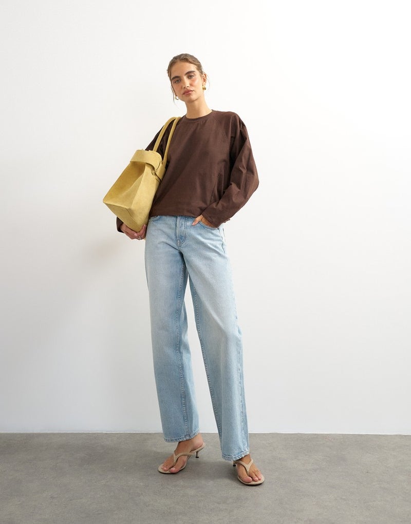 TOPSHOP Raglan Sleeve Cinch Cuff Tie Top - Image 4