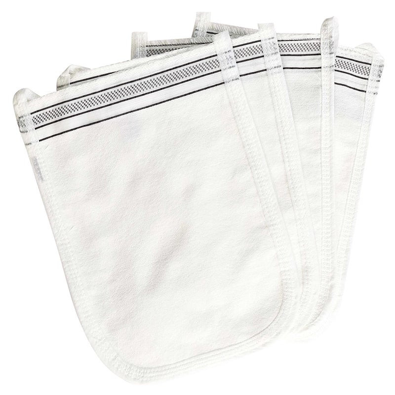 Turkish Exfoliating Gloves Face Body Exfoliation Mitts Bath Hammam Spa Exfoliator Kese Glove Body Scrub Glove to Remove Dead Skin Brighten Soften Skin 4Pcs White Black