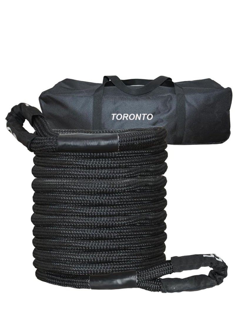 TORONTO Nylon Elastic Recovery Tow Rope – 6m x 29mm Heavy-Duty Stretch Tow Strap for Off-Road Desert Vehicles – ATV, SUV, UTV, 4x4, Tow Truck – Outdoor Rescue Tool for UAE Terrain - Image 1
