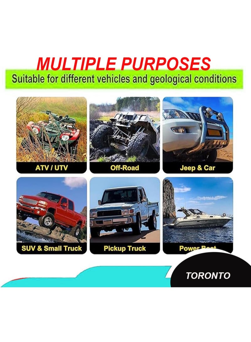 TORONTO Nylon Elastic Recovery Tow Rope – 6m x 29mm Heavy-Duty Stretch Tow Strap for Off-Road Desert Vehicles – ATV, SUV, UTV, 4x4, Tow Truck – Outdoor Rescue Tool for UAE Terrain - Image 5