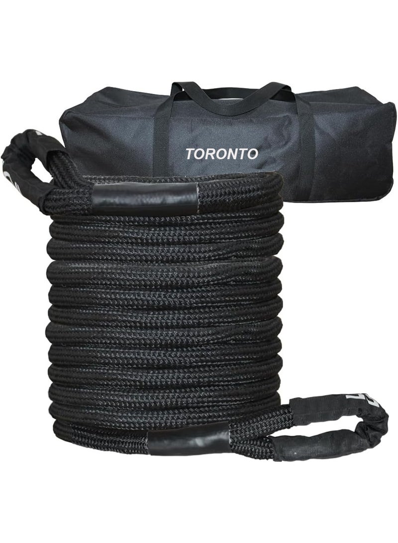 TORONTO Nylon Elastic Recovery Tow Rope – 6m x 29mm Heavy-Duty Stretch Tow Strap for Off-Road Desert Vehicles – ATV, SUV, UTV, 4x4, Tow Truck – Outdoor Rescue Tool for UAE Terrain - Image 4