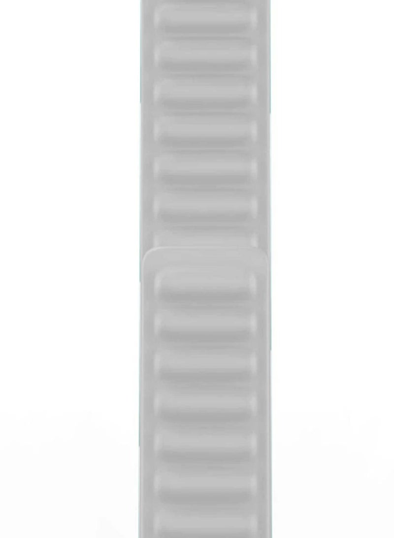 Spigen High Quality Silicone Magnetic Suction Watch Band for Apple Watch 42mm 44mm 45mm 49mm Compatible with Ultra 1,2 Series 9,8,7,6,5,4,3,2,1 - White - Image 4