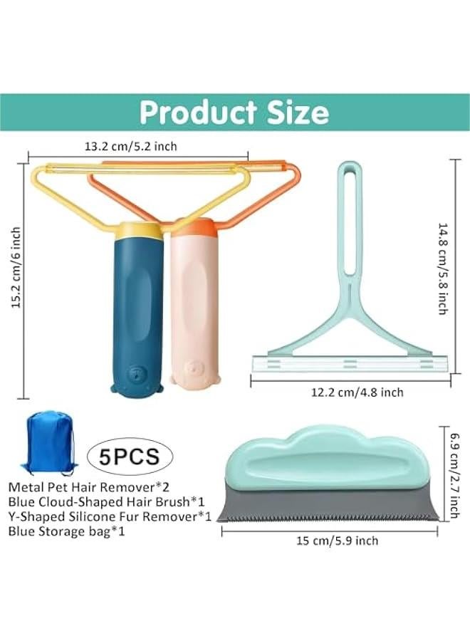 رينكس أداة إزالة شعر الحيواات الأليفة والكلا ع الأريكة، فعالة وقالة لإعادة الاستخدام وماسة للسيارة والسجاد والأثاث م الميكاكوز، 4 قطع - Image 2