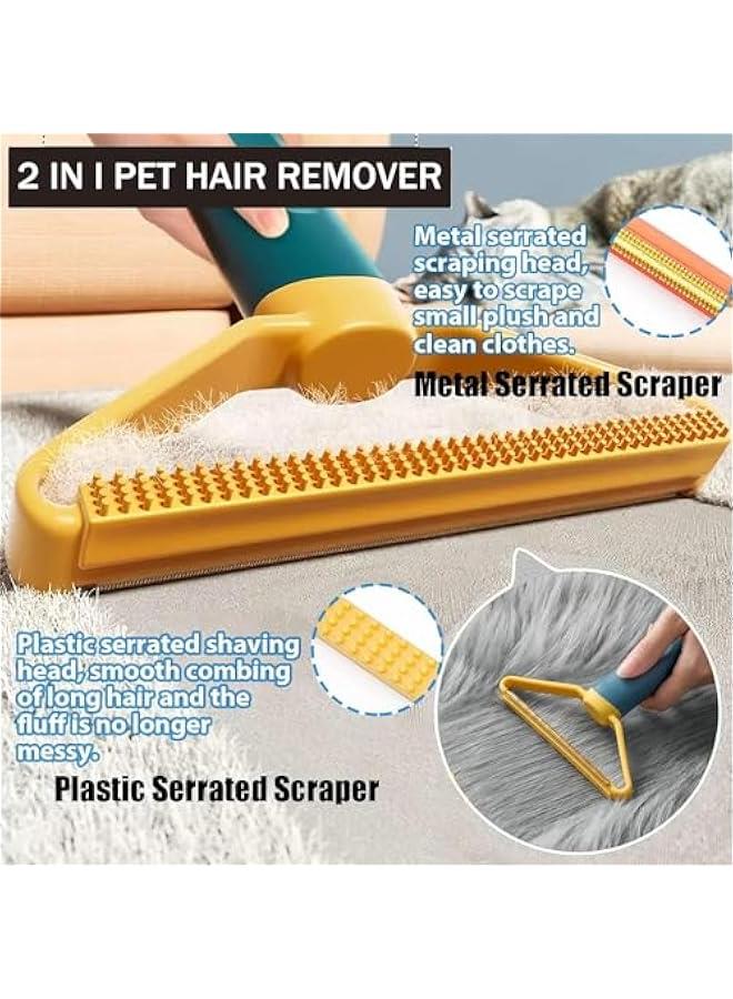 رينكس أداة إزالة شعر الحيواات الأليفة والكلا ع الأريكة، فعالة وقالة لإعادة الاستخدام وماسة للسيارة والسجاد والأثاث م الميكاكوز، 4 قطع - Image 3