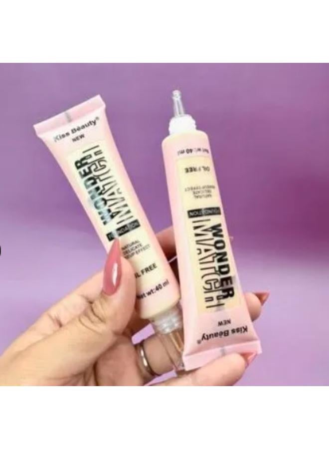 Kiss Beauty Kiss Beauty #107 Natural & Light Oil-Free Washable Makeup Foundation: 40ml  - Image 1