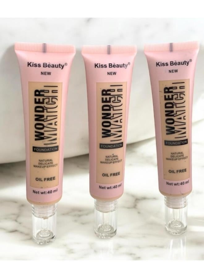 Kiss Beauty Kiss Beauty #107 Natural & Light Oil-Free Washable Makeup Foundation: 40ml  - Image 3