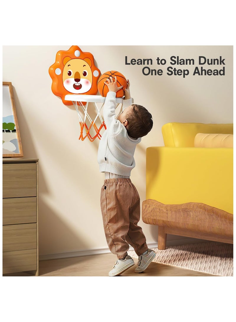 Toddler Indoor Mini Basketball Hoop Contains One 12cm Basketball Adjustable Height Birthday Baby Boy Small Bath Basket Gift Toy Suitable for 1 2 3 4 5 Years Old - Image 2