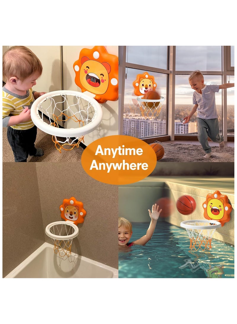 Toddler Indoor Mini Basketball Hoop Contains One 12cm Basketball Adjustable Height Birthday Baby Boy Small Bath Basket Gift Toy Suitable for 1 2 3 4 5 Years Old - Image 5