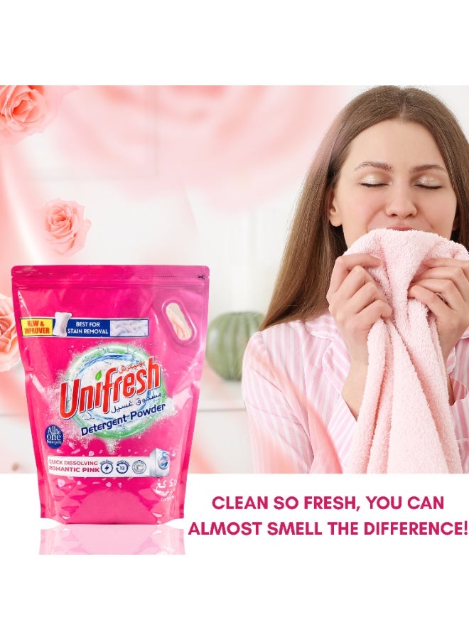 يونيفرش مسحوق غسيل وردي 3 كجم - قوة تنظيف فائقة، وانتعاش يدوم طويلاً، ومنظف غسيل يزيل البقع الصعبة - Image 2