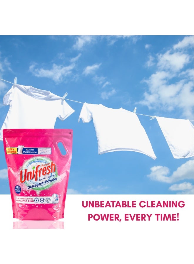 يونيفرش مسحوق غسيل وردي 3 كجم - قوة تنظيف فائقة، وانتعاش يدوم طويلاً، ومنظف غسيل يزيل البقع الصعبة - Image 3