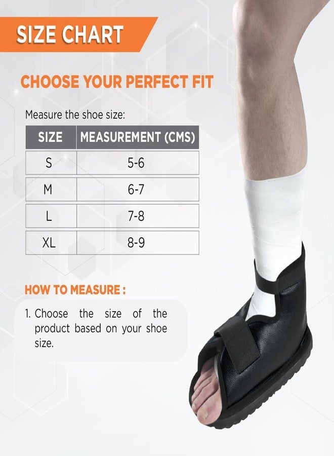 Dr Helix Cast Shoe for Foot & Leg Plaster Support | Orthopedic Medical Recovery Shoe for Men & Women | Fits Left or Right Foot (Size-XL) - Image 3