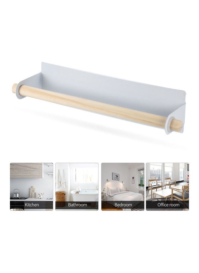 NIBEMINENT Self-adhesive Single Pole Towel Holder White 26.00 x 6.00 6.50cm  - Image 2