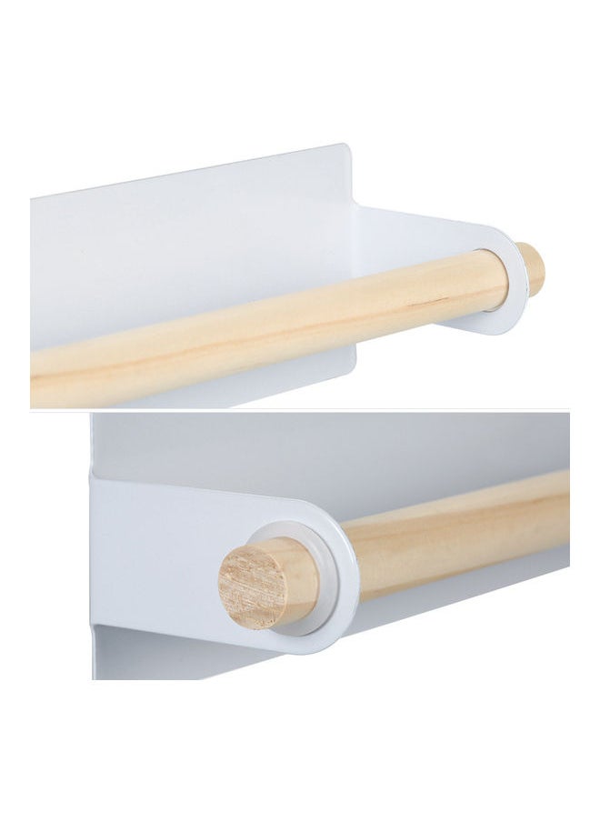 NIBEMINENT Self-adhesive Single Pole Towel Holder White 26.00 x 6.00 6.50cm  - Image 3