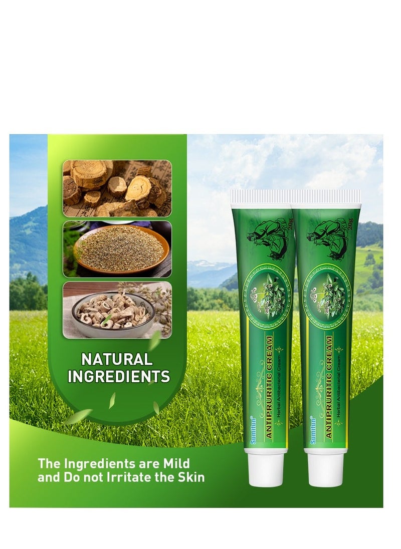 Sumifun Antipruritic Cream Herbal Antibacterial Cream,Eczema Itch Skin Care,Mosquito Bites,Effective Inhibition Of Fungi,Non-Irritating To The Skin 1pcs 20g - Image 3