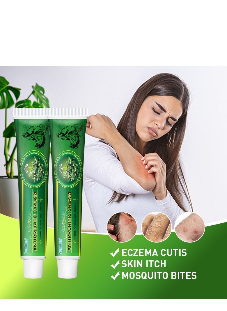 Sumifun Antipruritic Cream Herbal Antibacterial Cream,Eczema Itch Skin Care,Mosquito Bites,Effective Inhibition Of Fungi,Non-Irritating To The Skin 1pcs 20g - Image 2