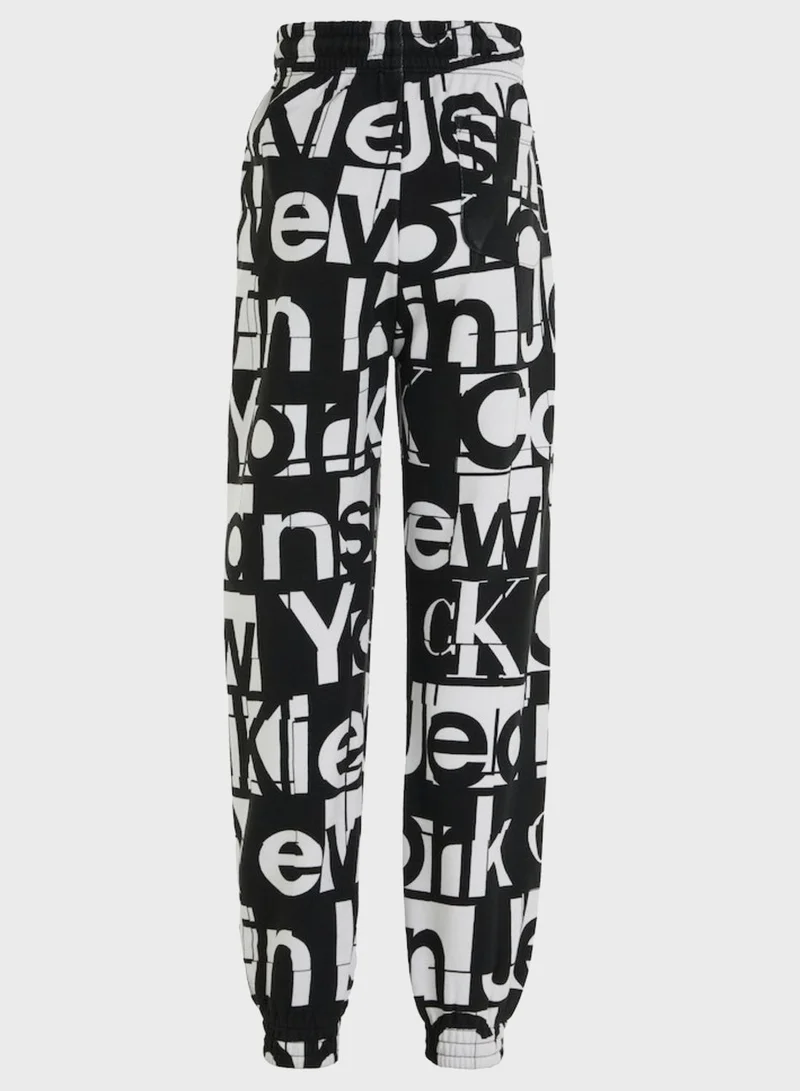 Calvin Klein Jeans Kids Logo Printed sweatpants