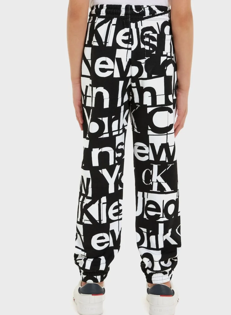 Calvin Klein Jeans Kids Logo Printed sweatpants