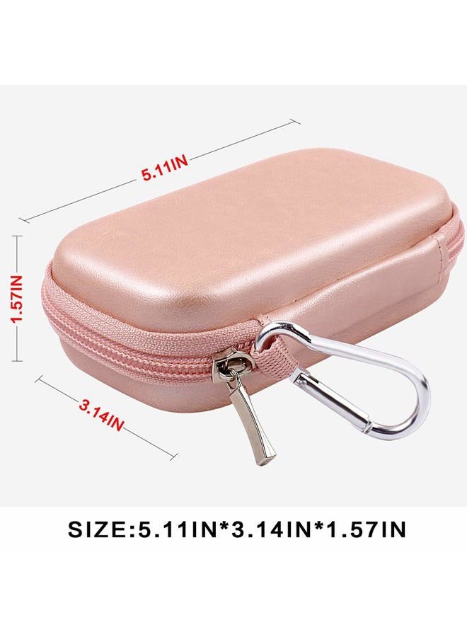 Comecase MP3 & MP4 Player Case for SOULCKER/G.G.Martinsen/Grtdhx/iPod Nano/Sandisk Music Player/Sony NW-A45 and Other Music Players with Bluetooth. Fit for Earbuds, USB Cable, Memory Card - Rose Gold - Image 5