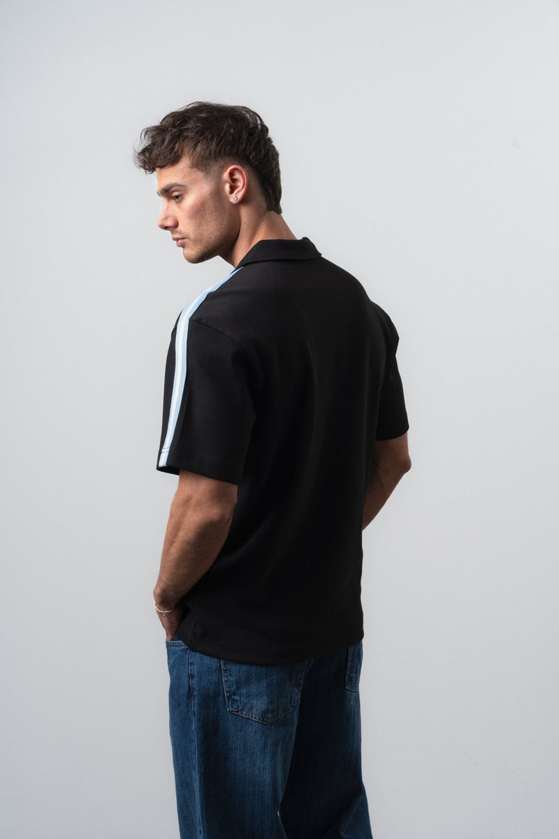 RESPIRE Men's Argentina Retro Jersey T-Shirt Black - Image 4