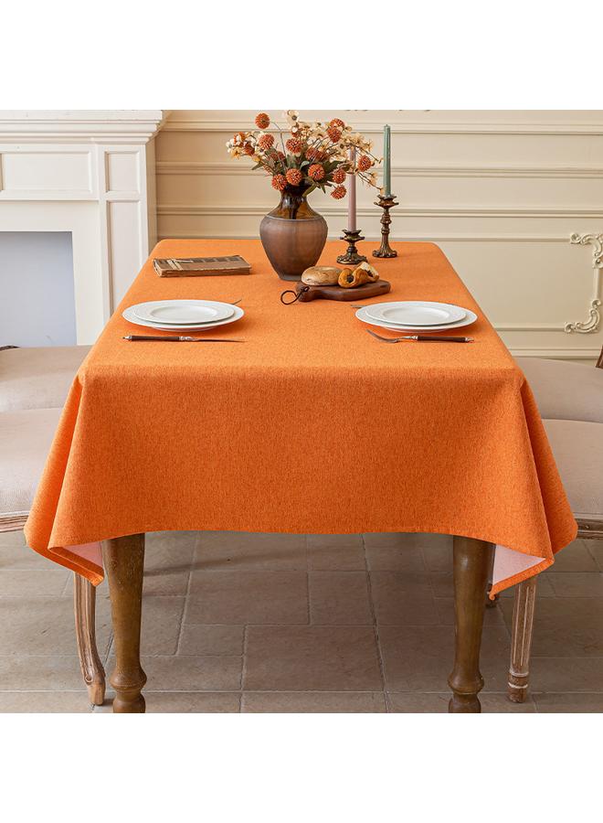 Bluejw Imitation Cotton And Linen Fabric Tablecloth Waterproof Wash-Free Light Luxury High-Level Rectangular Coffee Table Table Mat Desk Tablecloth Linen - Image 1