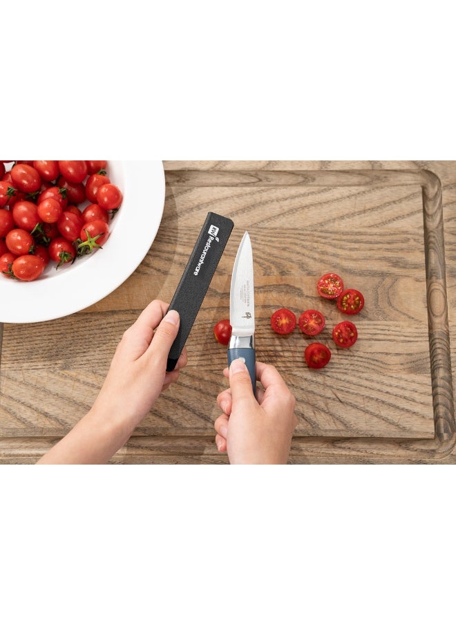 Restaurantware Sensei 6 x 1 Inch Knife Sleeve, 1 Knife Protector - Fits Steak Knife, Felt Lining, Black Plastic Knife Blade Guard, Durable, Cut-Proof  - Image 5