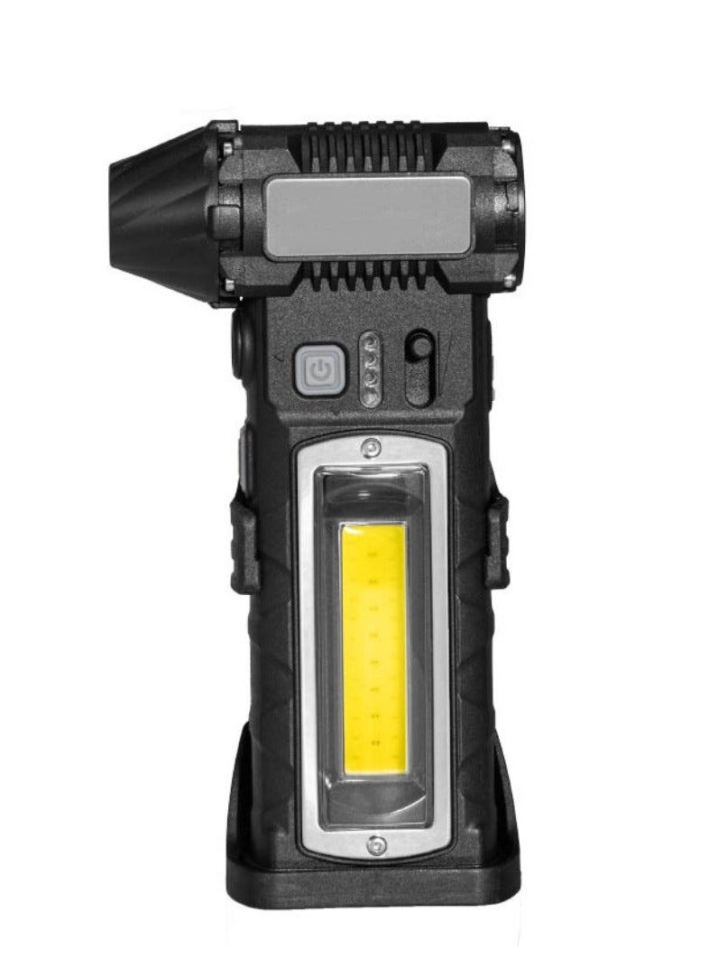 BlueFire Upgraded 130,000 RPM Mini Turbofan F020 Super Fan – High-Speed Cordless Handheld Fan with 5000mAh Battery, 4 Nozzles, Emergency Seat Belt Cutter, Magnetic Base, Dual LED Front & Side Lights – Portable Air Blower and Suction Cleaner for Car Detailing, Home, Office, Camping & Outdoor Use – Lightweight 303g Compact Multifunctional Tool with 4-Speed Touch Control, USB-C Fast Charging – ABS & Metal Durable Construction - Image 1