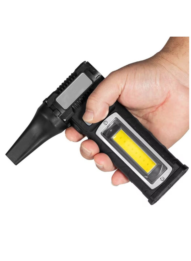 BlueFire Upgraded 130,000 RPM Mini Turbofan F020 Super Fan – High-Speed Cordless Handheld Fan with 5000mAh Battery, 4 Nozzles, Emergency Seat Belt Cutter, Magnetic Base, Dual LED Front & Side Lights – Portable Air Blower and Suction Cleaner for Car Detailing, Home, Office, Camping & Outdoor Use – Lightweight 303g Compact Multifunctional Tool with 4-Speed Touch Control, USB-C Fast Charging – ABS & Metal Durable Construction - Image 2