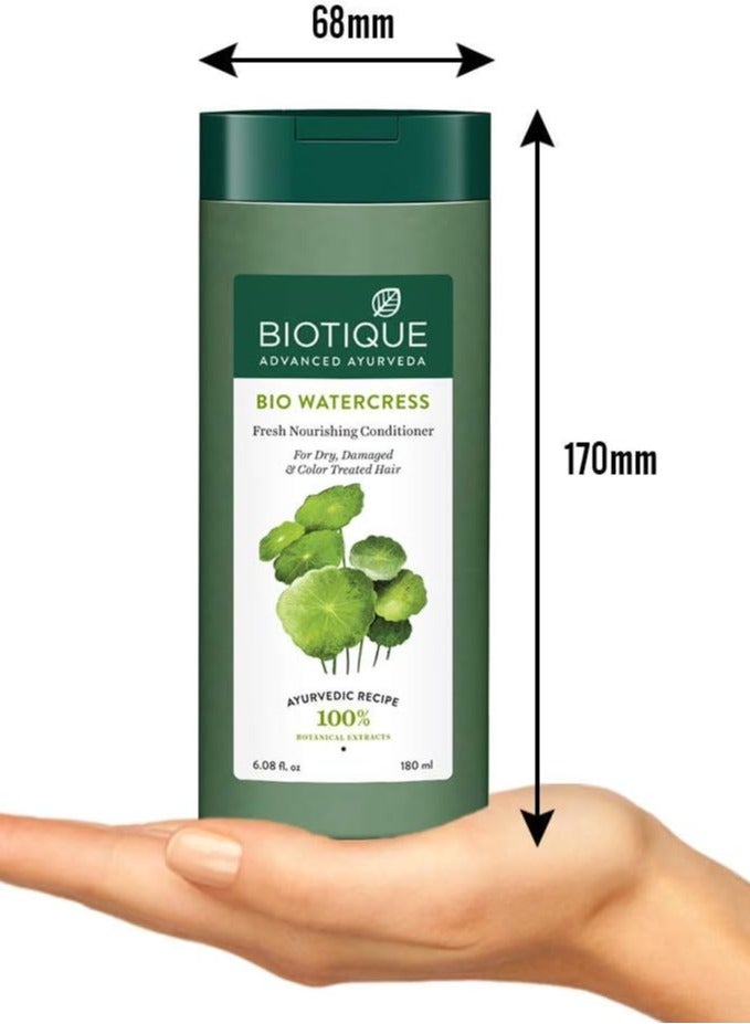 Biotique Bio Watercress Fresh Nourishing Conditioner, 180 Millilitre - Dry - Image 2