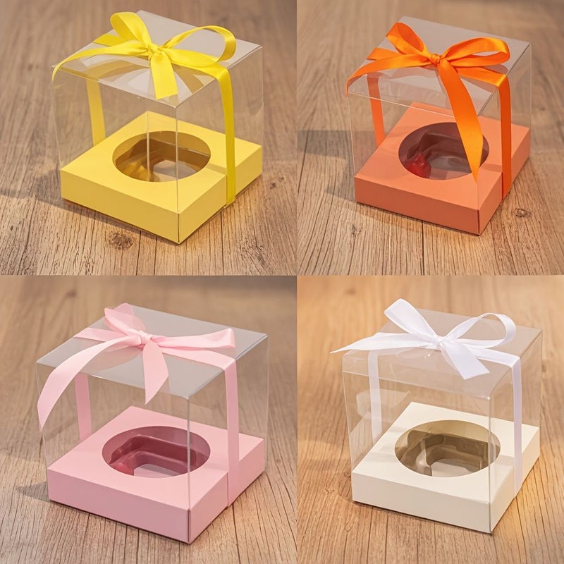 Golden Foldable Plastic Gift Boxes 15pcs for Wedding Birthday Party Packaging - Image 1