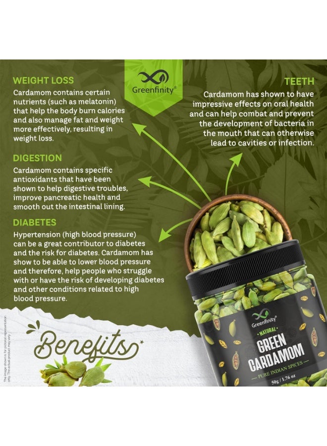 Cardamom Green Whole - 50 grams, Grade - 8mm, (Buy 1 Get 1 Free). - Image 4