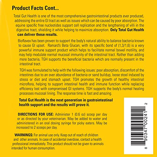 Ramard Total Gut Health Equine Digestive Support - Equine Gut Health Supplement Probiotics for Horses, Healthy Gut Vitamins, Gastric Relief, Optimum Digestive Health for Horses 1.12lb, 30-Day Supply - Image 2