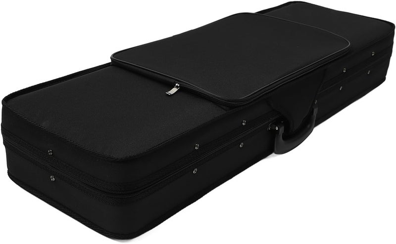 PERLMAN Full Size Violin Hard Case - Oxford Cloth Rectangle Case with Backpack Straps, Foam Lining & Accessory Pockets (4/4) - Image 1